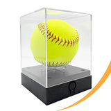 Maxbell Softball Display Case with LED Light Decor for Golf Balls Office Memorabilia