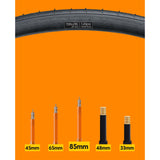 Maxbell 2 Pieces Bike Inner Tubes Premium Bike Interior Tire Tubes for Road Bicycles 65MM
