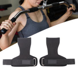 Maxbell Weight Lifting Wrist Straps Pull Ups Workout for Deadlifts Rows Bodybuilding Black