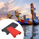 Maxbell 2Pcs Dragon Boat Seat Pad Paddling Cushion Paddle Protector for Boating Raft black red