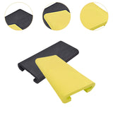Maxbell 2Pcs Dragon Boat Seat Pad Paddling Cushion Paddle Protector for Boating Raft black yellow