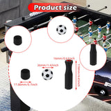 Maxbell Foosball Handles Mini Table Football Game Practical Octagonal Black End Caps