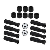 Maxbell Foosball Handles Mini Table Football Game Practical Octagonal Black End Caps