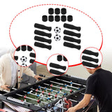 Maxbell Foosball Handles Mini Table Football Game Practical Octagonal Black End Caps