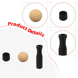 Maxbell Foosball Table Handles Easy to Install Black Non Slip Octagonal with 2 Balls