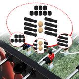 Maxbell Foosball Table Handles Easy to Install Black Non Slip Octagonal with 2 Balls