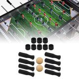 Maxbell Foosball Table Handles Easy to Install Black Non Slip Octagonal with 2 Balls