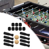 Maxbell Foosball Table Handles Easy to Install Black Non Slip Octagonal with 2 Balls