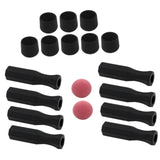 Maxbell Foosball Table Handles Non Slip Table Soccer Practical Standard Rod End Caps Red Ball