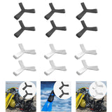 Maxbell Fin Keepers Easy Pull on Elastic Secure for Underwater Swimming Water Sports Black S 35 to 38