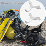 Maxbell Fin Keepers Easy Pull on Elastic Secure for Underwater Swimming Water Sports White M 39 to 41