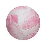 Maxbell Beach Volleyball Official Size 5 PVC Volley Ball for Competition Match Young Pink and White