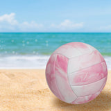 Maxbell Beach Volleyball Official Size 5 PVC Volley Ball for Competition Match Young Pink and White