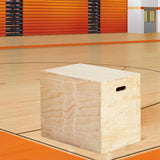 Maxbell Wood Plyo Box Multifunctional Plyometric Box for Lunges Conditioning Fitness 12x14x16inch