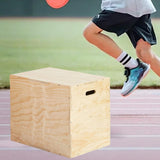 Maxbell Wood Plyo Box Multifunctional Plyometric Box for Lunges Conditioning Fitness 12x14x16inch