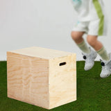 Maxbell Wood Plyo Box Multifunctional Plyometric Box for Lunges Conditioning Fitness 12x14x16inch