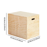 Maxbell Wood Plyo Box Multifunctional Plyometric Box for Lunges Conditioning Fitness 12x14x16inch