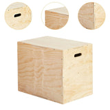 Maxbell Wood Plyo Box Multifunctional Plyometric Box for Lunges Conditioning Fitness 12x14x16inch