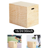 Maxbell Wood Plyo Box Multifunctional Plyometric Box for Lunges Conditioning Fitness 12x14x16inch