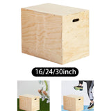 Maxbell Wood Plyo Box Multifunctional Plyometric Box for Lunges Conditioning Fitness 12x14x16inch