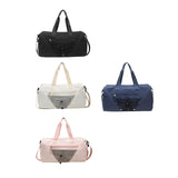 Maxbell Gym Duffle Bag with Shoe Compartment Nylon Gym Equipment for Fitness Workout Black