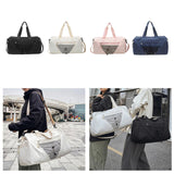 Maxbell Gym Duffle Bag with Shoe Compartment Nylon Gym Equipment for Fitness Workout Black