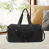 Maxbell Gym Duffle Bag with Shoe Compartment Nylon Gym Equipment for Fitness Workout Black