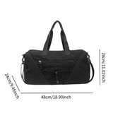 Maxbell Gym Duffle Bag with Shoe Compartment Nylon Gym Equipment for Fitness Workout Black