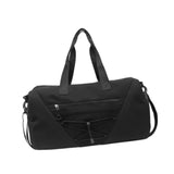 Maxbell Gym Duffle Bag with Shoe Compartment Nylon Gym Equipment for Fitness Workout Black