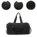 Maxbell Gym Duffle Bag with Shoe Compartment Nylon Gym Equipment for Fitness Workout Black