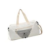 Maxbell Gym Duffle Bag with Shoe Compartment Nylon Gym Equipment for Fitness Workout White