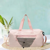 Maxbell Gym Duffle Bag with Shoe Compartment Nylon Gym Equipment for Fitness Workout Pink