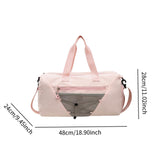 Maxbell Gym Duffle Bag with Shoe Compartment Nylon Gym Equipment for Fitness Workout Pink