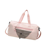 Maxbell Gym Duffle Bag with Shoe Compartment Nylon Gym Equipment for Fitness Workout Pink