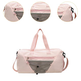 Maxbell Gym Duffle Bag with Shoe Compartment Nylon Gym Equipment for Fitness Workout Pink