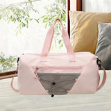 Maxbell Gym Duffle Bag with Shoe Compartment Nylon Gym Equipment for Fitness Workout Pink