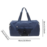 Maxbell Gym Duffle Bag with Shoe Compartment Nylon Gym Equipment for Fitness Workout Blue