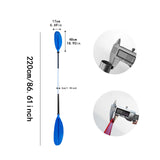 Maxbell Boat Paddle Aluminum Shaft Kayak Paddle for Canoeing Inflatable Boat Surfing Blue