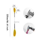 Maxbell Boat Paddle Aluminum Shaft Kayak Paddle for Canoeing Inflatable Boat Surfing Yellow