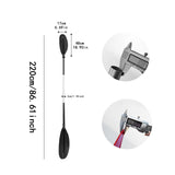 Maxbell Boat Paddle Aluminum Shaft Kayak Paddle for Canoeing Inflatable Boat Surfing Black