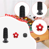 Maxbell 8 Pieces Table Football Replacement Handles with End Caps Nonslip Components Bright Red Footballs