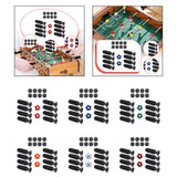 Maxbell 8 Pieces Table Football Replacement Handles with End Caps Nonslip Components Bright Red Footballs