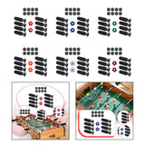 Maxbell 8 Pieces Table Football Replacement Handles with End Caps Nonslip Components Bright Red Footballs