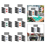 Maxbell 8 Pieces Table Football Replacement Handles with End Caps Nonslip Components Bright Red Footballs