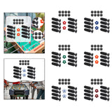 Maxbell 8 Pieces Table Football Replacement Handles with End Caps Nonslip Components Bright Red Footballs