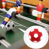 Maxbell 8 Pieces Table Football Replacement Handles with End Caps Nonslip Components Bright Red Footballs