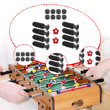 Maxbell 8 Pieces Table Football Replacement Handles with End Caps Nonslip Components Bright Red Footballs