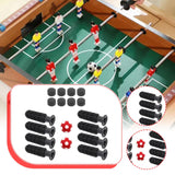 Maxbell 8 Pieces Table Football Replacement Handles with End Caps Nonslip Components Bright Red Footballs