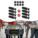 Maxbell 8 Pieces Table Football Replacement Handles with End Caps Nonslip Components Bright Red Footballs