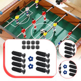Maxbell 8 Pieces Table Football Replacement Handles with End Caps Nonslip Components Dark Blue Footballs